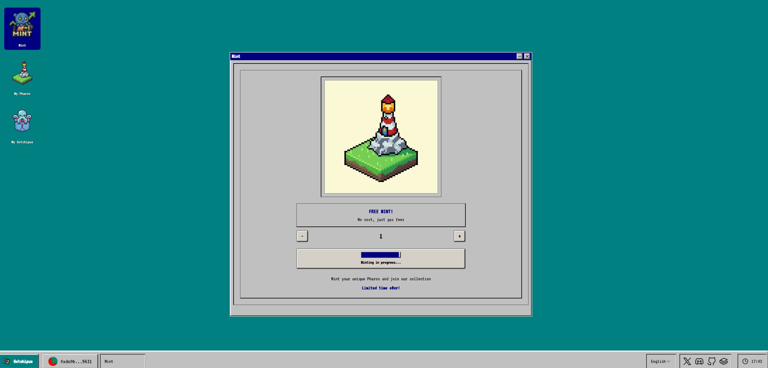 Gotchipus测试网领NFT