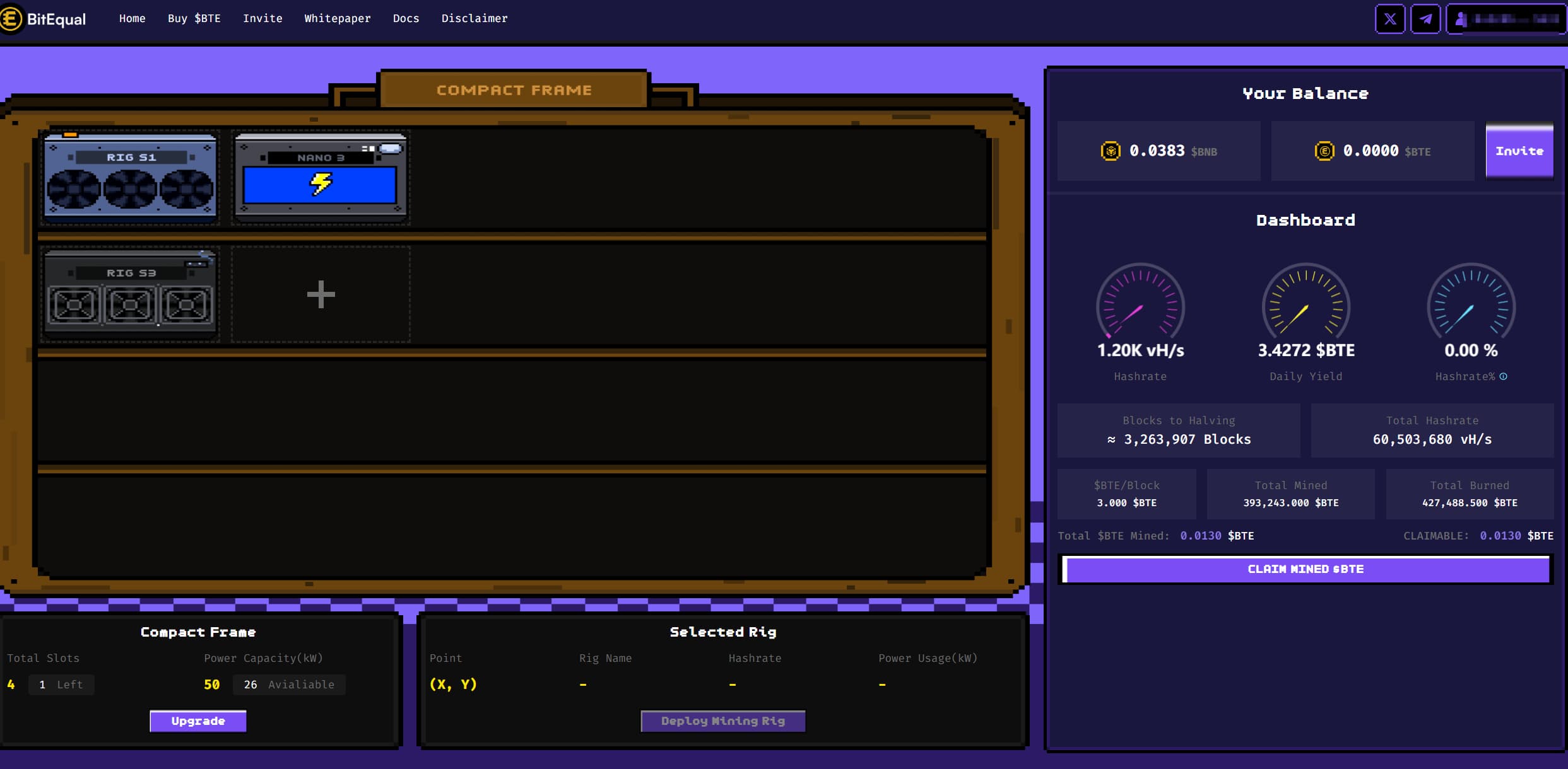BitEqual挖矿（BTE）